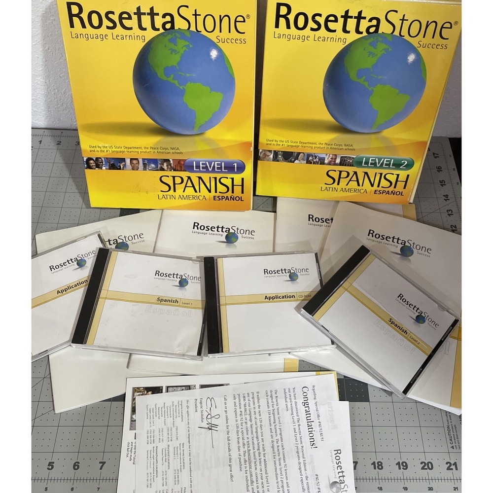 Rosetta Stone Spanish Latin America Level 1  2 CD-ROM Personal Edition Comple